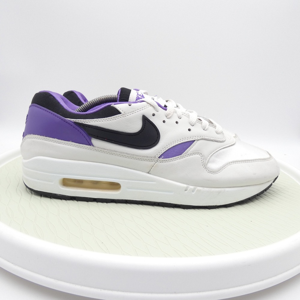 Nike Air Max 1 White Black Psychic Purple AR3863-101 Mens Size 12